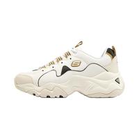 SKECHERS 斯凯奇 春夏男女老爹鞋舒适复古百搭潮流厚底跑步运动鞋 35 女款-白色/黑色(149914-WBK)