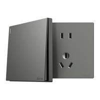 西蒙电气 西蒙simon插座开关面板86家用五孔网线电源灰色M3店