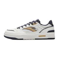 ANTA安踏烈焰5丨王一博同款板鞋男鞋潮流休闲鞋厚底增高运动板鞋112428081 象牙白/枯木色-1 44