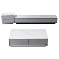 QuanU 全友 DW1055-1 亮光岩板电视柜+茶几+附柜