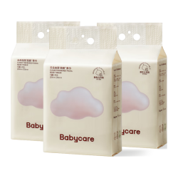 babycare bc babycare绵柔巾宝宝 干湿两用 婴儿一次性洗脸巾 加大加厚小熊巾 180抽 3包 【悬挂