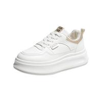 西遇 厚底小白鞋 米白金