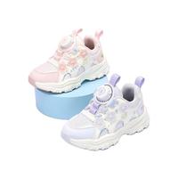 百丽(Belle)花影丨童鞋女童运动鞋 小女孩老爹鞋儿童休闲旋扣跑步鞋 紫/米色 26 脚长约15.5-16.1cm