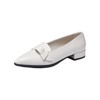 爱步(ECCO)单鞋 皮鞋时尚通勤女鞋低跟浅口牛津鞋 型塑20系列214253 米色21425301378 38