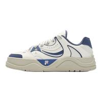 FILA FUSION斐乐潮牌男鞋50-50场下滑板鞋2024春季休闲运动鞋 奶白/珠宝蓝-GB 40
