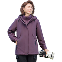 鸭鸭（YAYA）三合一羽绒服女2025户外一衣三穿可拆卸内胆三防外套QC 葡萄紫色 L 100斤以内