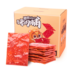 三只松鼠 猪肉脯500g 原味靖江风味猪肉脯肉干肉脯休闲零食整箱量贩 猪肉脯 500g 1箱
