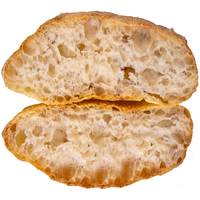 鲜京采原味恰巴塔（面包）540g 6枚装 欧包早餐下午茶汉堡胚三明治 大气孔恰巴塔6枚装