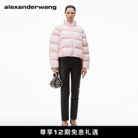 alexanderwang 女士短款徽标羽绒服外套 浅粉色 S