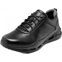斯凯奇（Skechers）男士皮鞋轻便耐磨缓震休闲鞋简约百搭日常通勤商务休闲鞋 BLK黑色 41