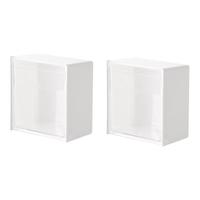 FaSoLa壁挂翻盖收纳盒墙壁免打孔牙线棉签盒透明整理置物迷你小盒