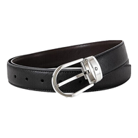 MONTBLANC 万宝龙 男士牛皮革针扣腰带 113834 黑色 120