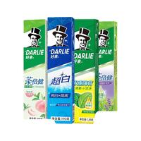 DARLIE 好来 牙膏套装 (专研清新120g+茶倍健初萃茶白桃味120g+双重薄荷120g+亮白隔离超白120g)