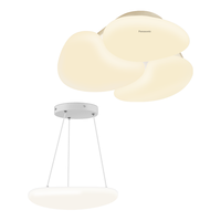 松下（Panasonic）全光谱护眼吸顶灯全屋米家智能现代简约灯具奶油风一室一厅套装 【全光谱+米家】奶油风一室一厅B