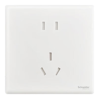 Schneider Electric 施耐德电气 珍铂系列 NP1426_10US_WE_C1 五孔插座 丝绒白