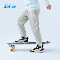361°儿童夏季薄款长裤男童卫裤运动长裤女童秋冬保暖中大童休闲长裤 浅瓦花灰1501【加绒】 170