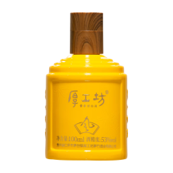 厚工坊 酱香型白酒  光瓶装 53%vol 100mL