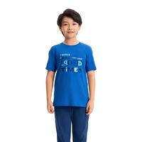 DECATHLON/迪卡侬 纯棉 儿童T恤 均码 /161-172cm14-15岁 蓝色印花