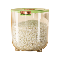 美煮妇面粉储存罐家用米面桶储面桶防虫防潮密封收纳箱装大米的容器米桶 【食品级】10斤装珍珠白/量杯