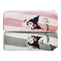 SANLI 三利 库洛米毛巾洗脸家用比纯棉吸水速干可爱儿童洗澡抗菌面巾女 库洛米粉+库洛米灰