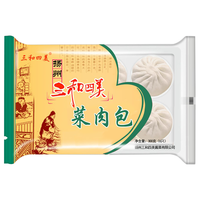 三和四美菜肉包扬州特色冷冻食品微波炉加热速食方便早餐面点速冻包子 600g菜肉包(50g*12只)
