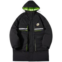 暖颈翻领鹅绒MODOLI联名连帽保暖中长款女士羽绒服男羽绒衣