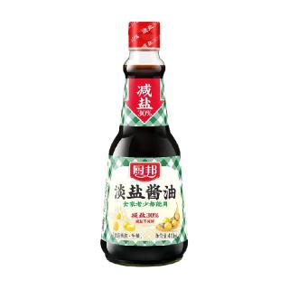 厨邦 淡盐酱油410ml薄盐生抽减盐酱油凉拌炒菜家用调料蘸料调味品