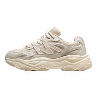 骆驼（CAMEL）男鞋女鞋厚底增高缓震老爹休闲运动鞋子 4045，浅米白/粘土棕，女 38