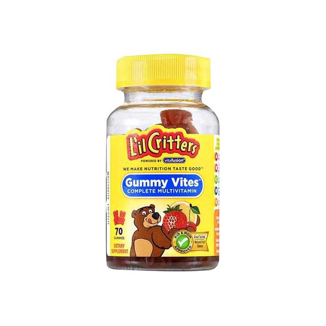 丽贵 小熊糖 丽贵小熊糖 Lilcritters儿童复合维生素叶黄素 营养软糖70粒