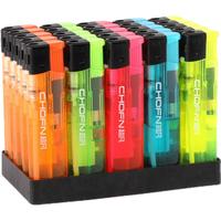 超凡 50支整盒一次性打火机定制订做印字广告明火普通家用批发 CF1透明壳-50支装