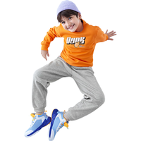 361°儿童童装冬季男女童通码针织加厚加绒长裤 浅花灰【加厚绒】 160 cm