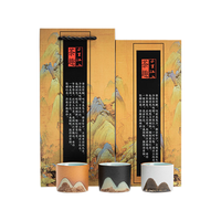 园洲绿陶瓷杯纪念品送男士同事伴郎三八妇女节送老师 【直口三色杯】礼盒套装