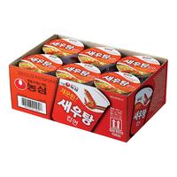 NONGSHIM 农心 韩国进口 农心 鲜虾杯面 泡面方便面 非火鸡面 网红熬夜加班休闲零食 懒人食品 六连杯67g