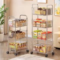 转角 亚克力落地置物架一层可移动