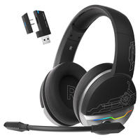 西伯利亚 K02SPRO 2.4G四模连接 黑灰 头戴式游戏耳机