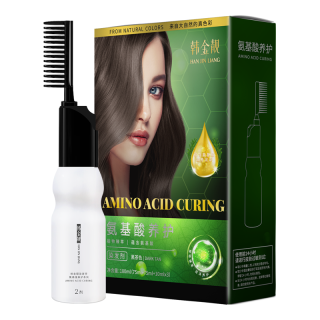 韩金靓 健康植物遮白发 染发剂  黑茶色 180ml  任选/2盒