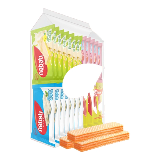 丽芝士（Richeese）纳宝帝印尼 出游威化饼干组合零食彩虹多口味25g*23包 【彩虹多口味威化饼】575g