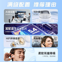电萝卜AI翻蓝牙耳机耳夹式入耳式 无线运动主动降噪耳机真HiFi音质超长续航实时翻适用安卓/苹果 【HIFI音质 隔音降噪】入耳式白