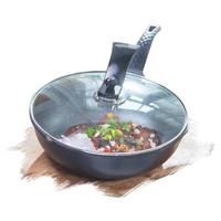 highcook 韩库 麦饭石不粘锅 30cm黑