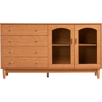 林氏家居中古九斗柜抽屉储物柜新款客厅靠墙餐边柜电视高边柜QA3E雅格系列