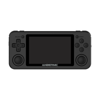 ANBERNIC安伯尼克RG 351P横板便携式Linux开源掌机双摇杆复古掌上游戏机 黑色 351P 64G标配