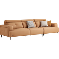 林氏家居 BS361 意式现代极简沙发 单人+左三人+右贵妃 秋日橙