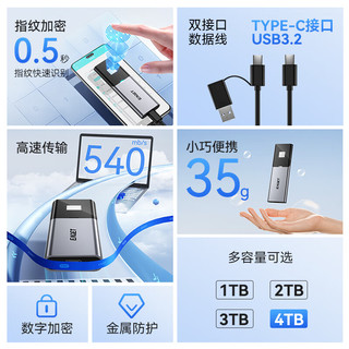 忆捷 EAGET FM6 指纹加密移动固态硬盘