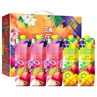 Lacheer 兰雀 萨果奇果汁组合装 2口味 1L*5瓶（苹果汁1L*3瓶+混合口味1L*2瓶 ）