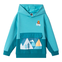 361°361度童装男童连帽卫衣2024年秋季小童卫衣 伊蓝/赫蓝 110