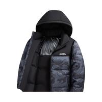 雅鹿 203g高充绒量 黑迷彩 3XL/190 男士羽绒服