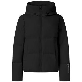 坦博尔小个子面包羽绒服女短款2024连帽保暖韩版秋冬外套TBF330332J 黑色 155/80A