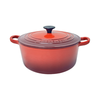 酷彩 珐琅铸铁锅海鲜锅深烧锅养生锅红色圆形锅多巴胺 24.cm圆形锅红