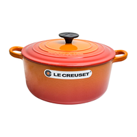 酷彩 法国珐琅铸铁锅汤锅焖炖煮锅电磁炉燃气炉通用24cm圆形锅桔色 桔色 24cm