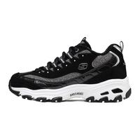 斯凯奇(SKECHERS)女鞋 秋冬款运动D'lites绑带休闲鞋熊猫鞋舒适减震加绒保暖老爹鞋 66666036-BKW 5/35/220mm